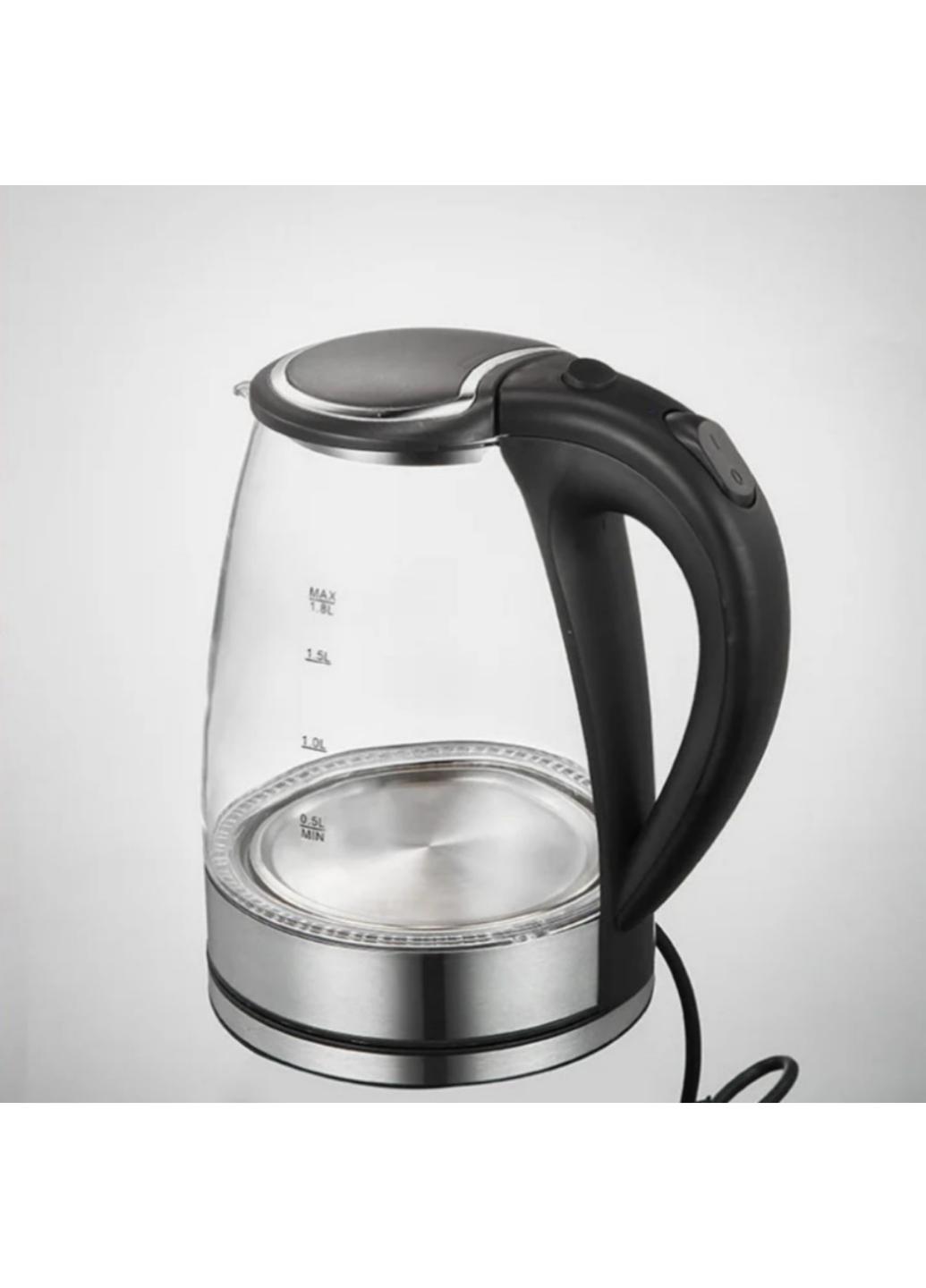 Чайник стеклянный электрический Glass Besser 10368 1,8 л 1800 W Черный (10368М) - фото 2 Чайник стеклянный электрический Glass Besser 10368 1,8 л 1800 W Черный (10368М) - фото 2