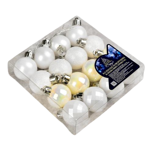 Шарики новогодние Stenson 9621 3 см 16 шт. (12909541)