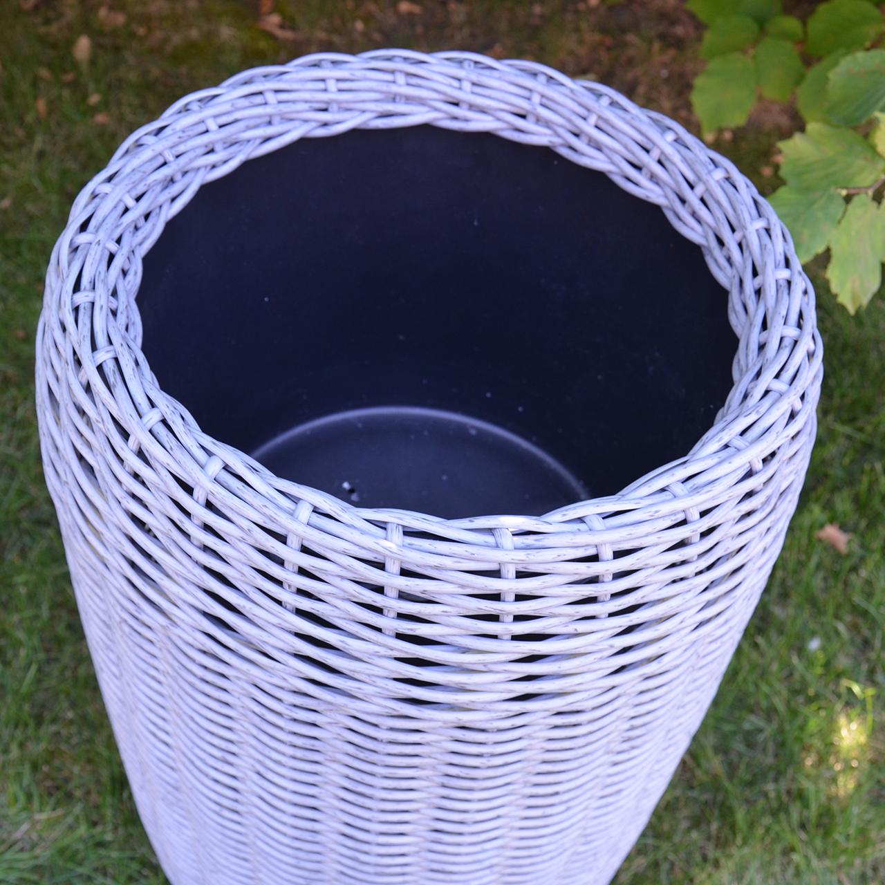 Кашпо високе для квітів та рослин з штучного ротангу/ручної роботи 20 л Сірий (24762850) - фото 6 Кашпо високе для квітів та рослин з штучного ротангу/ручної роботи 20 л Сірий (24762850) - фото 6