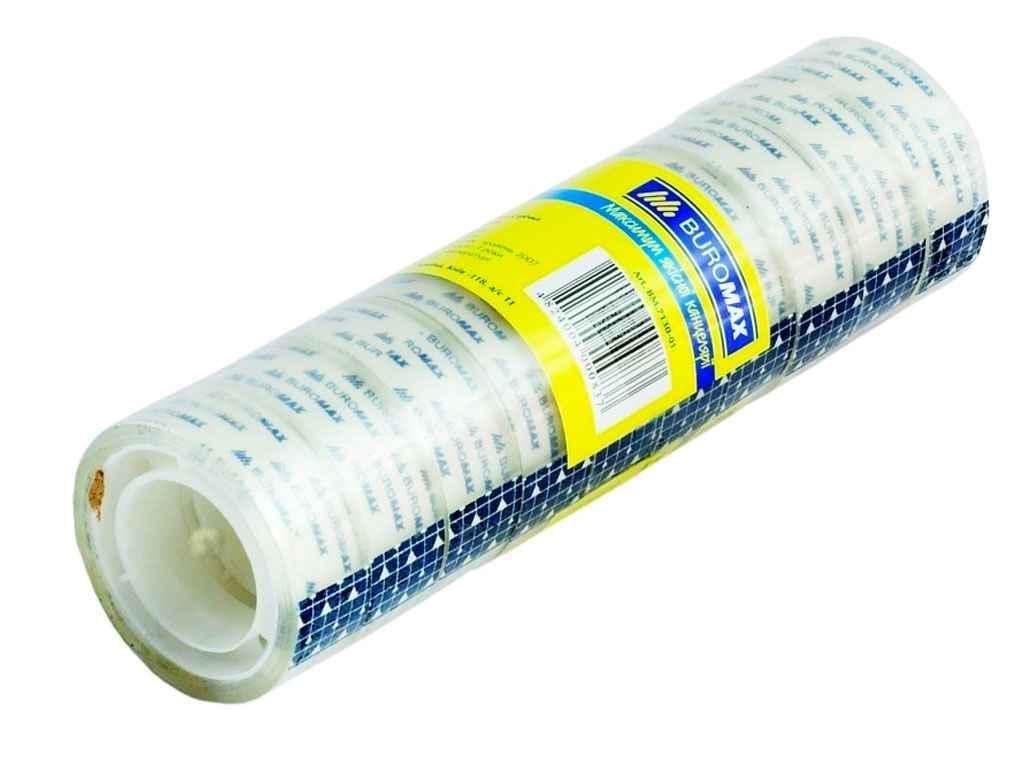 Скотч Buromax канцелярский 10 м 15 мм 10 шт. Прозрачный (BM.7130-01)