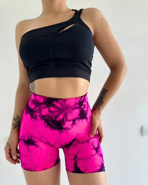 Шорты женские с пуш-ап TieDye 18687 S Ярко-Розовый (5031197)