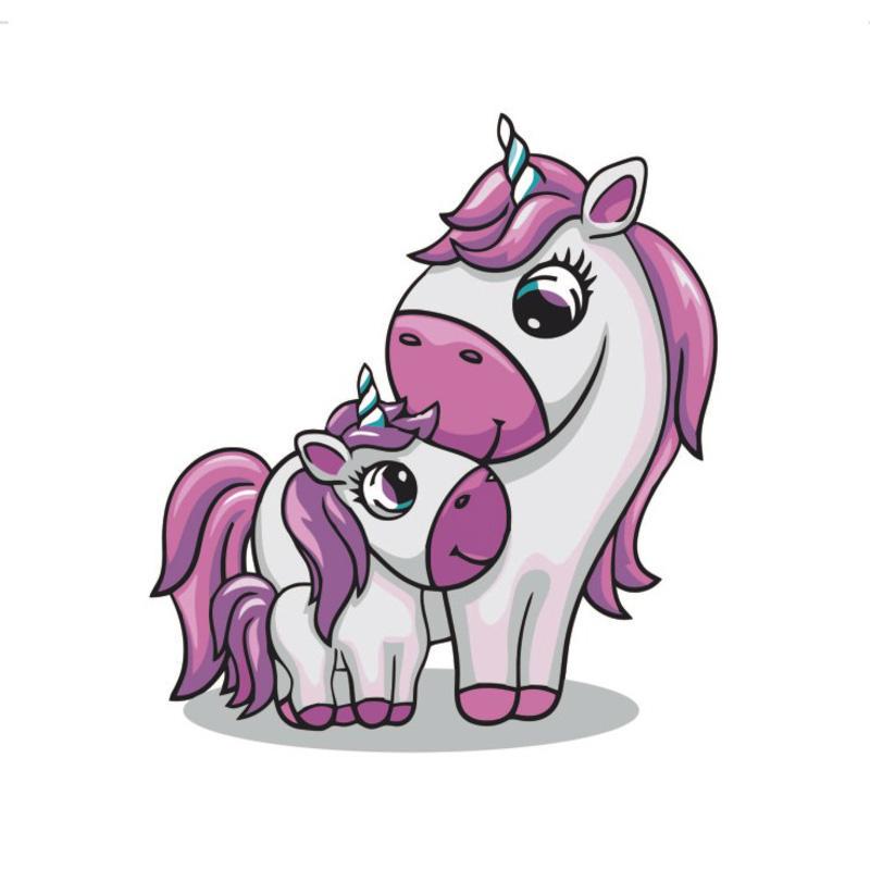 Картина по номерам Strateg Мама с единорожкой 30x30 см (ES033)