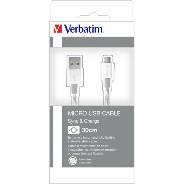 Кабель Verbatim Micro USB 30 см (48865) - фото 6