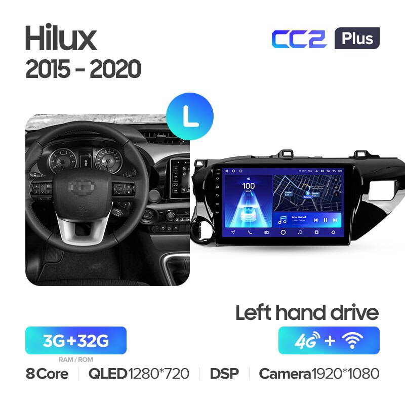 Автомагнитола штатная Teyes CC2 Plus для Toyota Hilux Pick Up AN120 2015-2020 Android (1652131663) - фото 2