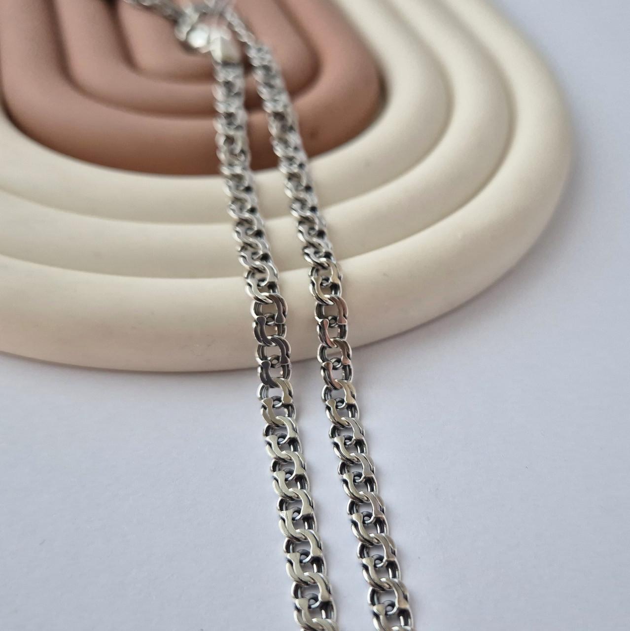 Цепочка Казацкий бисмарк серебро черненное 925 проба 12,30 г 50 см (1057/1ч)