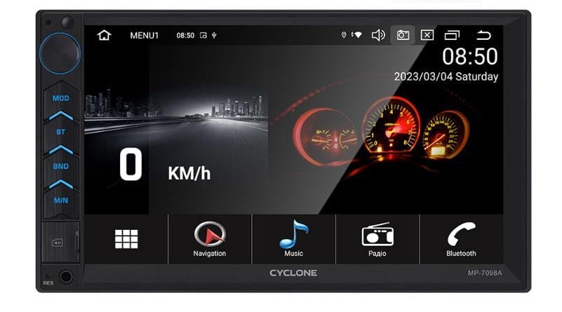 Мультимедийный центр Cyclone MP-7098A GSM CarPlay/Android Auto - фото 1 Мультимедийный центр Cyclone MP-7098A GSM CarPlay/Android Auto - фото 1