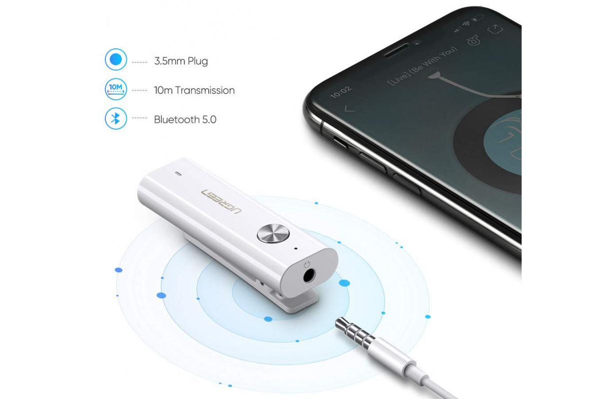 Приемник беспроводной UGREEN CM110 для наушников с микрофоном и AUX 3,5 мм выходом Bluetooth 4.2 (239301) - фото 3