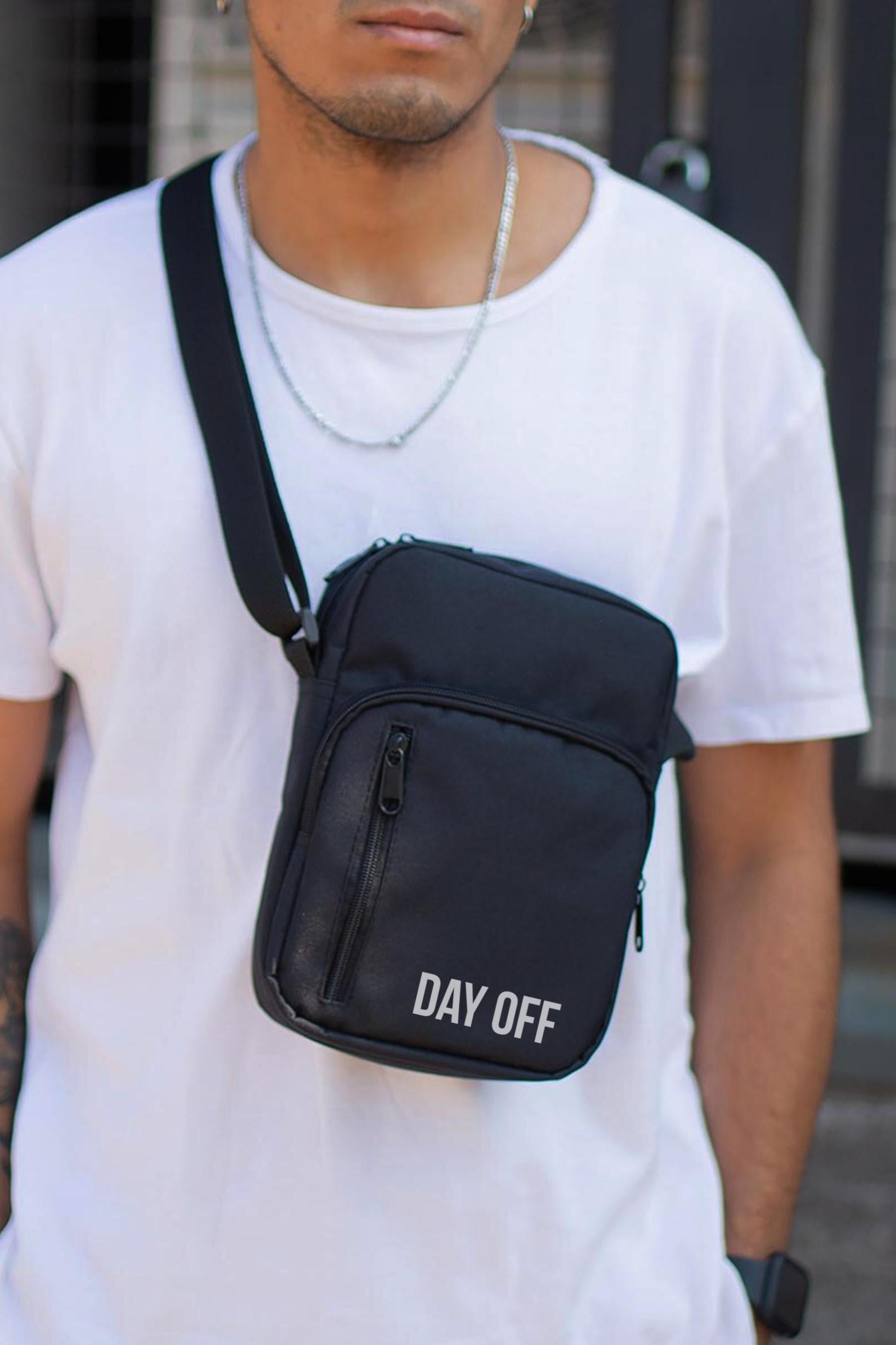 Сумка через плечо Without с принтом DayOff Black (8055396)