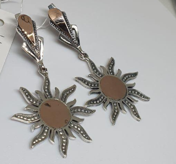 Серебряное кольцо с бриллиантом 375/925 проба (26943041)