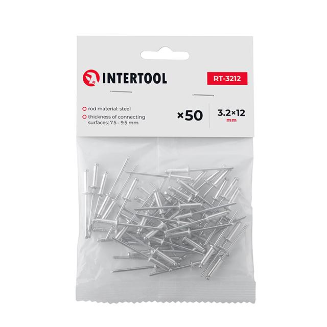 Заклепка алюмінієва Intertool 3.2х12 мм 50 шт. (RT-3212) Заклепка алюмінієва Intertool 3.2х12 мм 50 шт. (RT-3212)