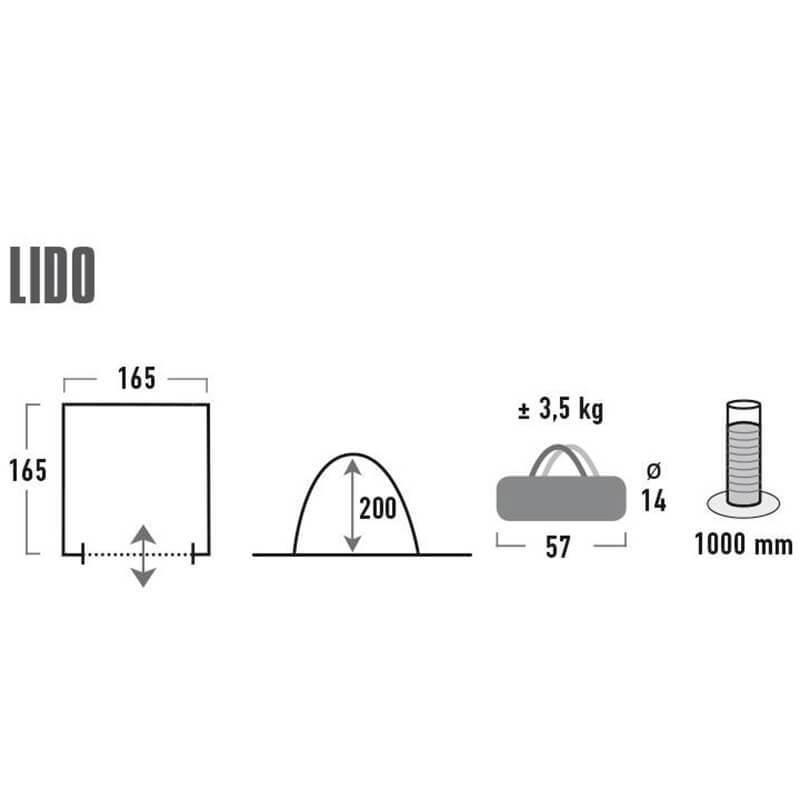 Намет High Peak Lido Light-Grey/Dark-Grey/Blue (14012) - фото 6