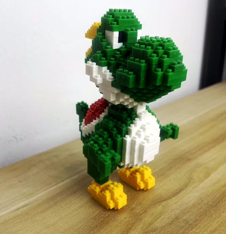 Конструктор детский динозавр Mario Yoshi Зеленый