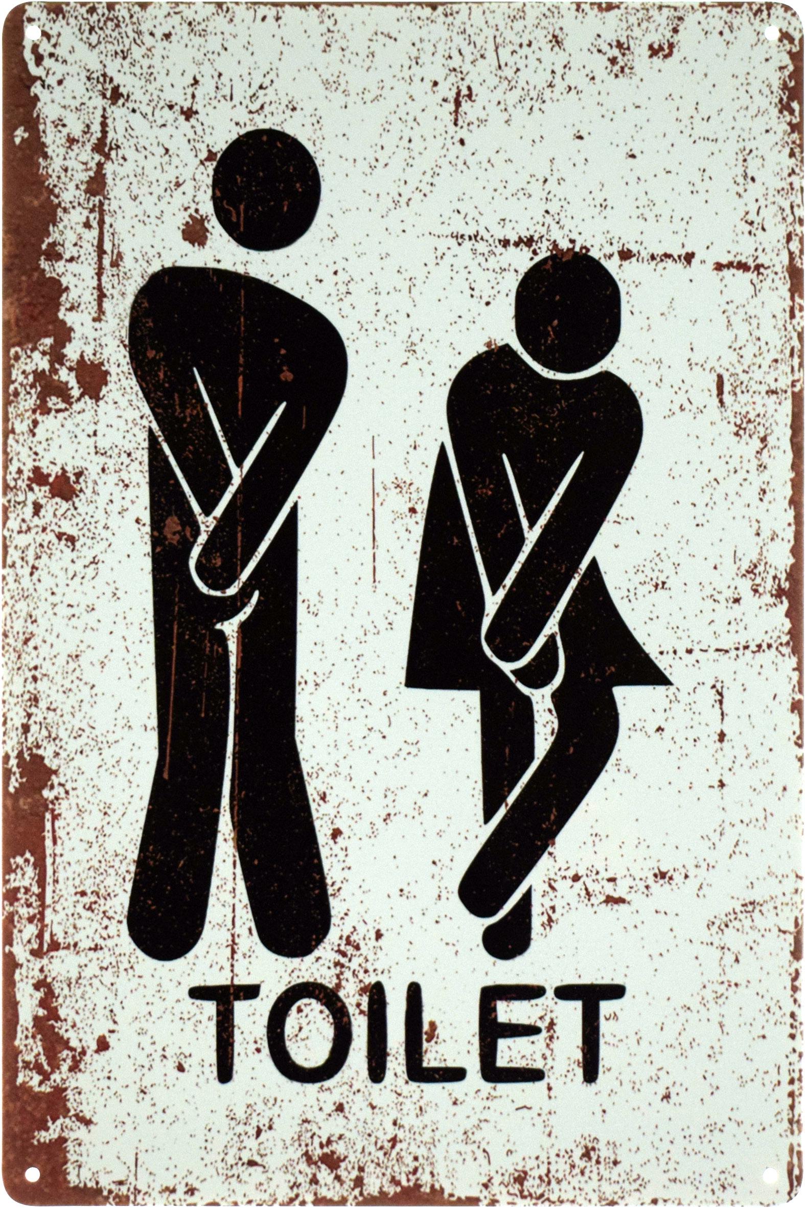 Металева табличка Туалет/Toilet 20x30 см