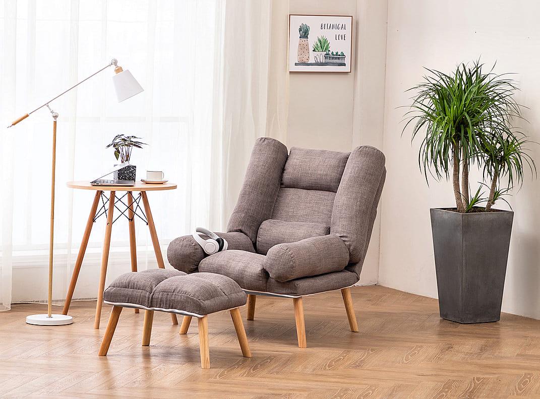 Кресло раскладное Uszak DIOR с подставкой для ног Серый (11910599) - фото 8 Кресло раскладное Uszak DIOR с подставкой для ног Серый (11910599) - фото 8