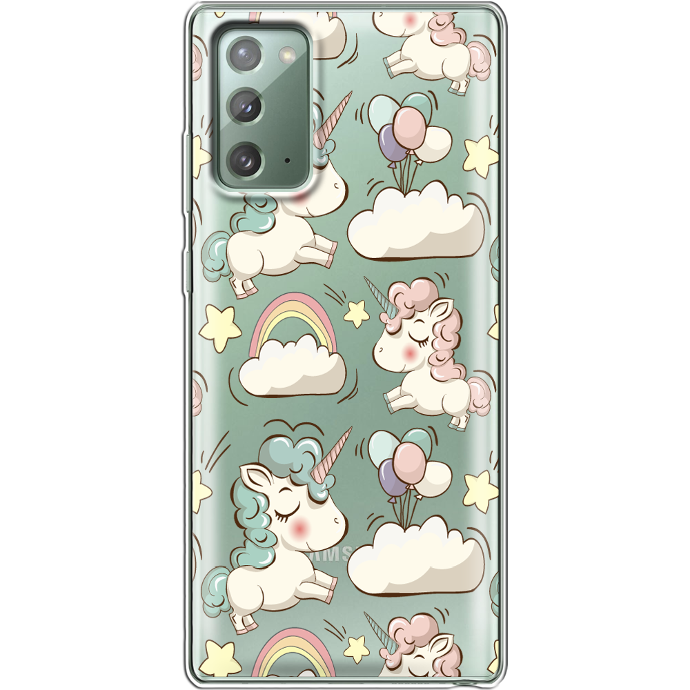 Чехол Boxface Samsung N980 Galaxy Note 20 Unicorns Прозрачный силикон (40568-cc2-40568)