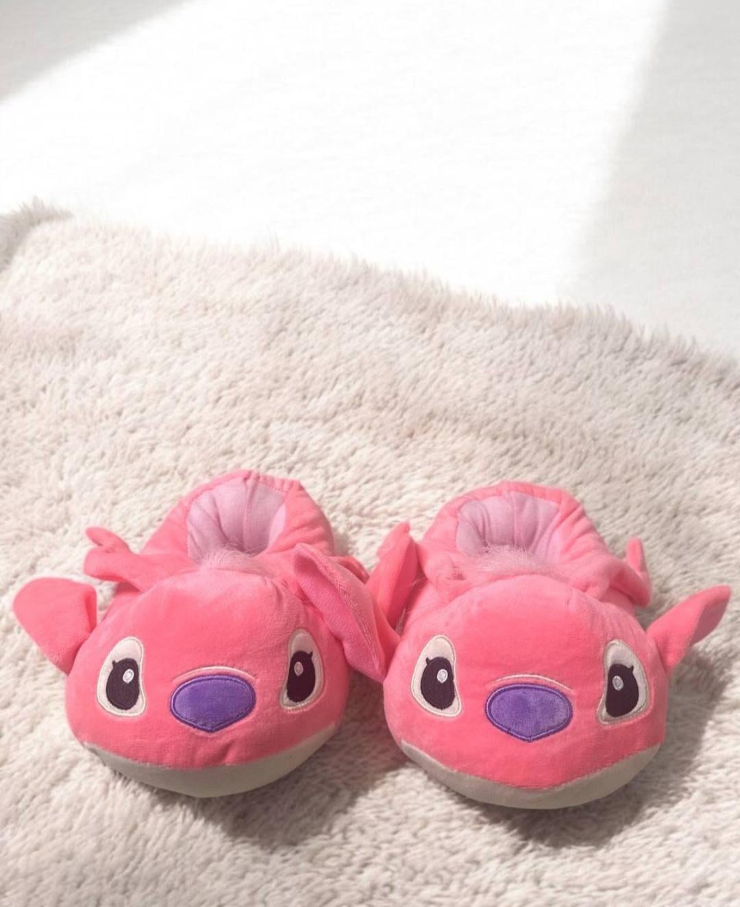 Тапочки детские плюшевые Стич р. 27-32 Розовый