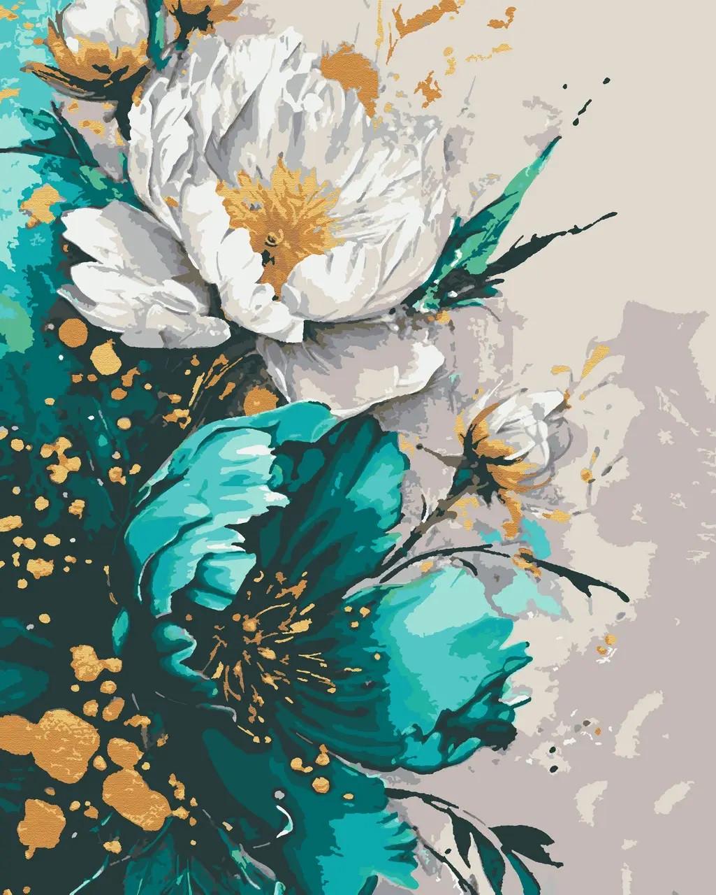 Картины по номерам Riviera Blanca "Бирюзовый цветок" краски металлик 40х50 см (RB-0998) Картины по номерам Riviera Blanca "Бирюзовый цветок" краски металлик 40х50 см (RB-0998)