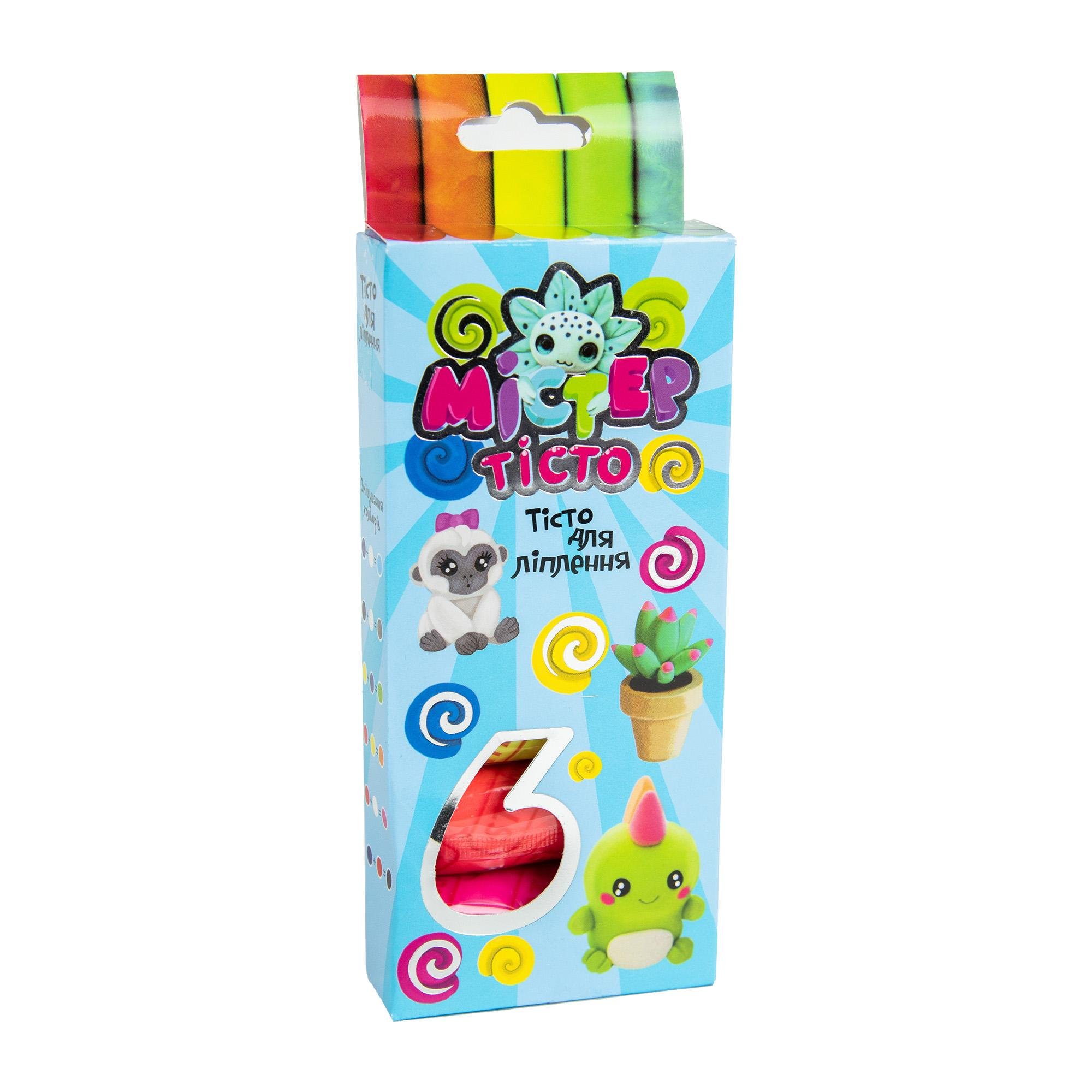Набор для лепки Strateg Strateg Мистер тесто 6 цветов укр. (30570)