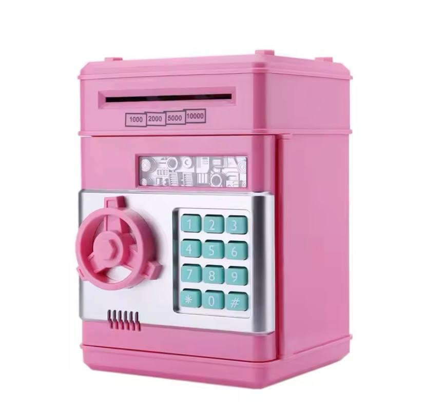 Копилка-сейф с кодовым замком и купюроприемником Розовый (4cb77444)