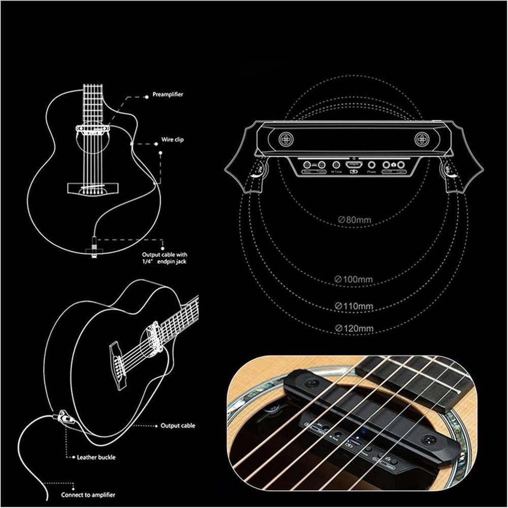 Звукосниматель X2Double для акустической гитары система пьезо/микрофон для чистого звучания - фото 3 Звукосниматель X2Double для акустической гитары система пьезо/микрофон для чистого звучания - фото 3