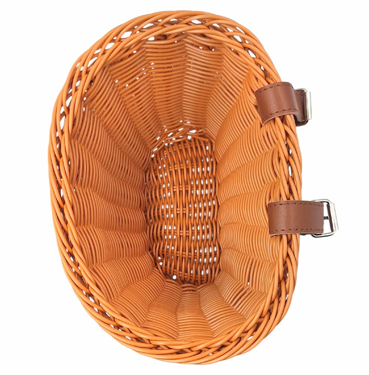 Кошик на дитячий велосипед/самокат плетений ретро 20х16х16 см Коричневий (G0001895) - фото 2 Кошик на дитячий велосипед/самокат плетений ретро 20х16х16 см Коричневий (G0001895) - фото 2