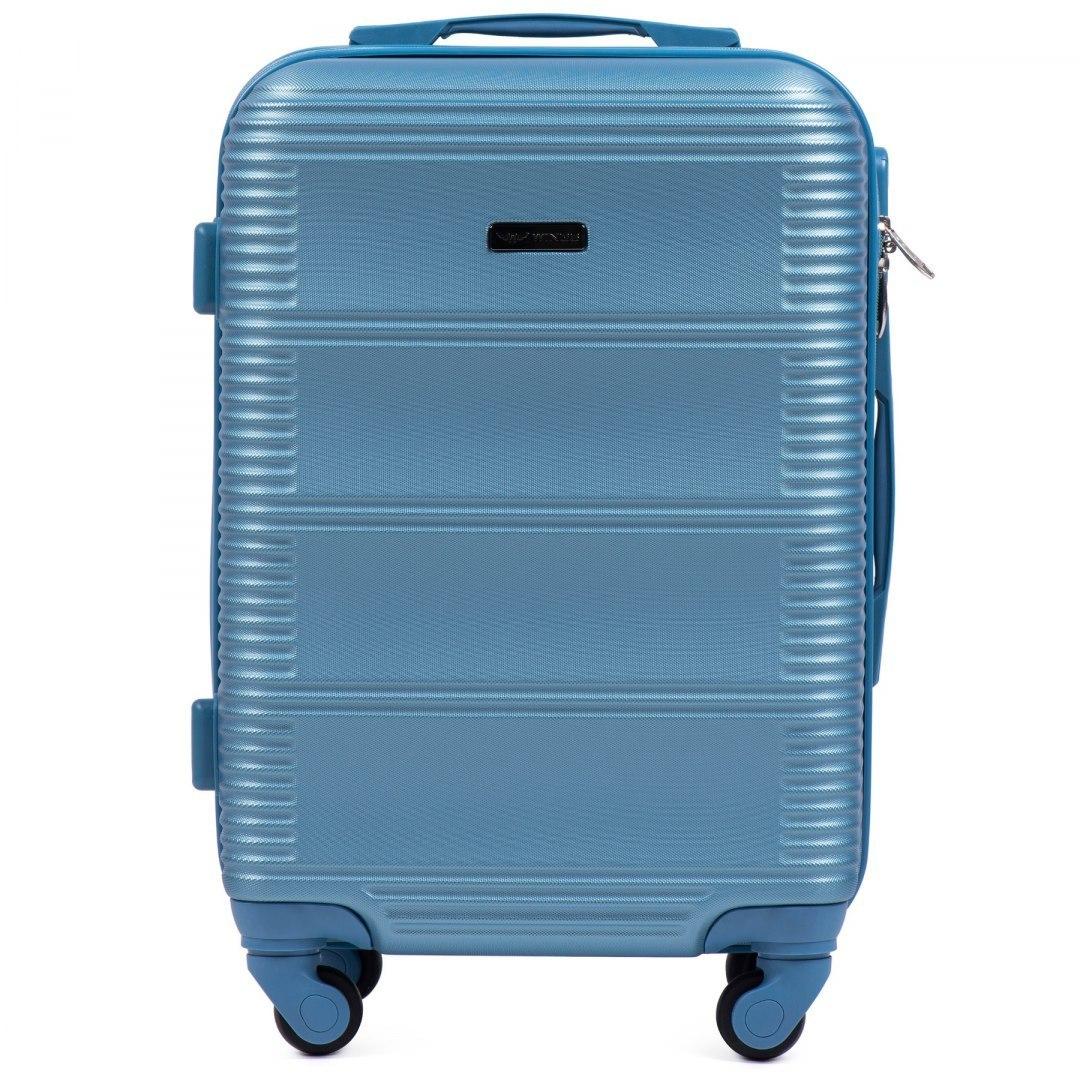 Чемодан ручная кладь Wings К203 малый на 4 колесах 55х37х23 см Серебристо-синий Чемодан ручная кладь Wings К203 малый на 4 колесах 55х37х23 см Серебристо-синий