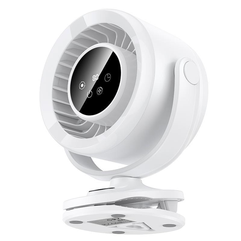 Вентилятор портативний настільний Hoco HX608 на прищіпці з LED дисплеєм 3600 mAh White (cf473844) - фото 3 Вентилятор портативний настільний Hoco HX608 на прищіпці з LED дисплеєм 3600 mAh White (cf473844) - фото 3