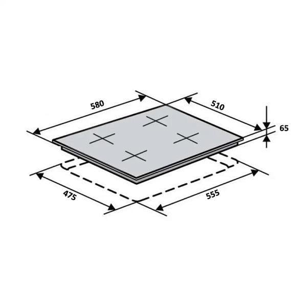 Варочная поверхность индукционная Ventolux HI 64 TC FBS FZ SL MBGSL GRS (10968) - фото 7 Варочная поверхность индукционная Ventolux HI 64 TC FBS FZ SL MBGSL GRS (10968) - фото 7