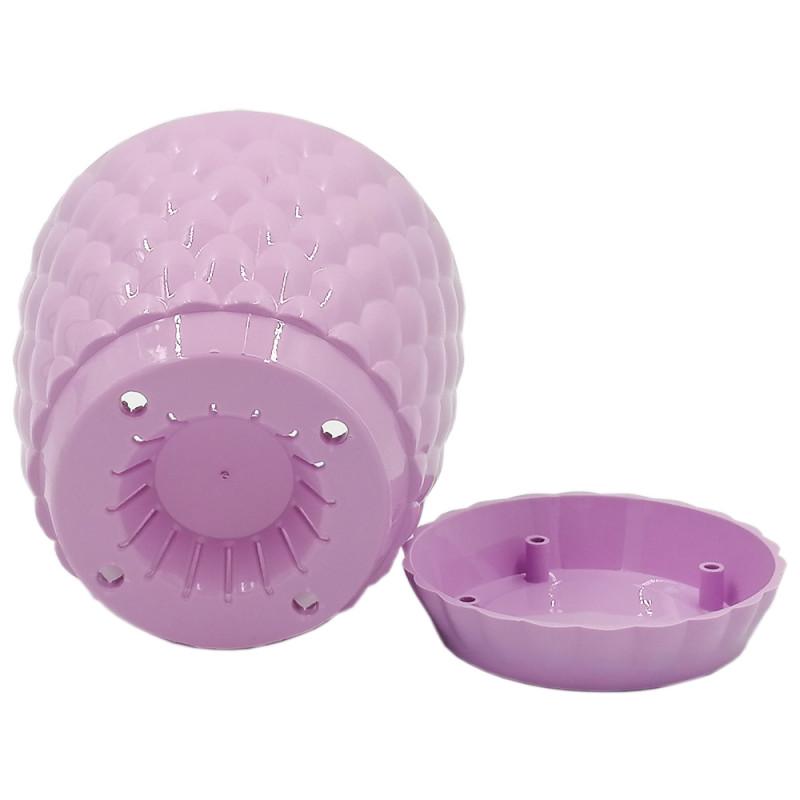 Горшок для цветов Poliwork Pinecone 5,6 л 4 шт. Фиолетовый - фото 3