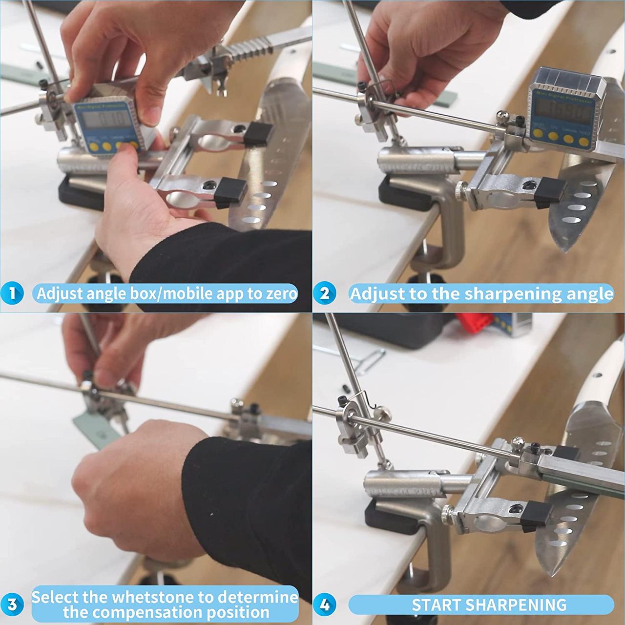 Станок для заточки ножей Ruixin PRO-V RX-009 на струбцине 360° поворотный механизм 4 камня - фото 7 Станок для заточки ножей Ruixin PRO-V RX-009 на струбцине 360° поворотный механизм 4 камня - фото 7