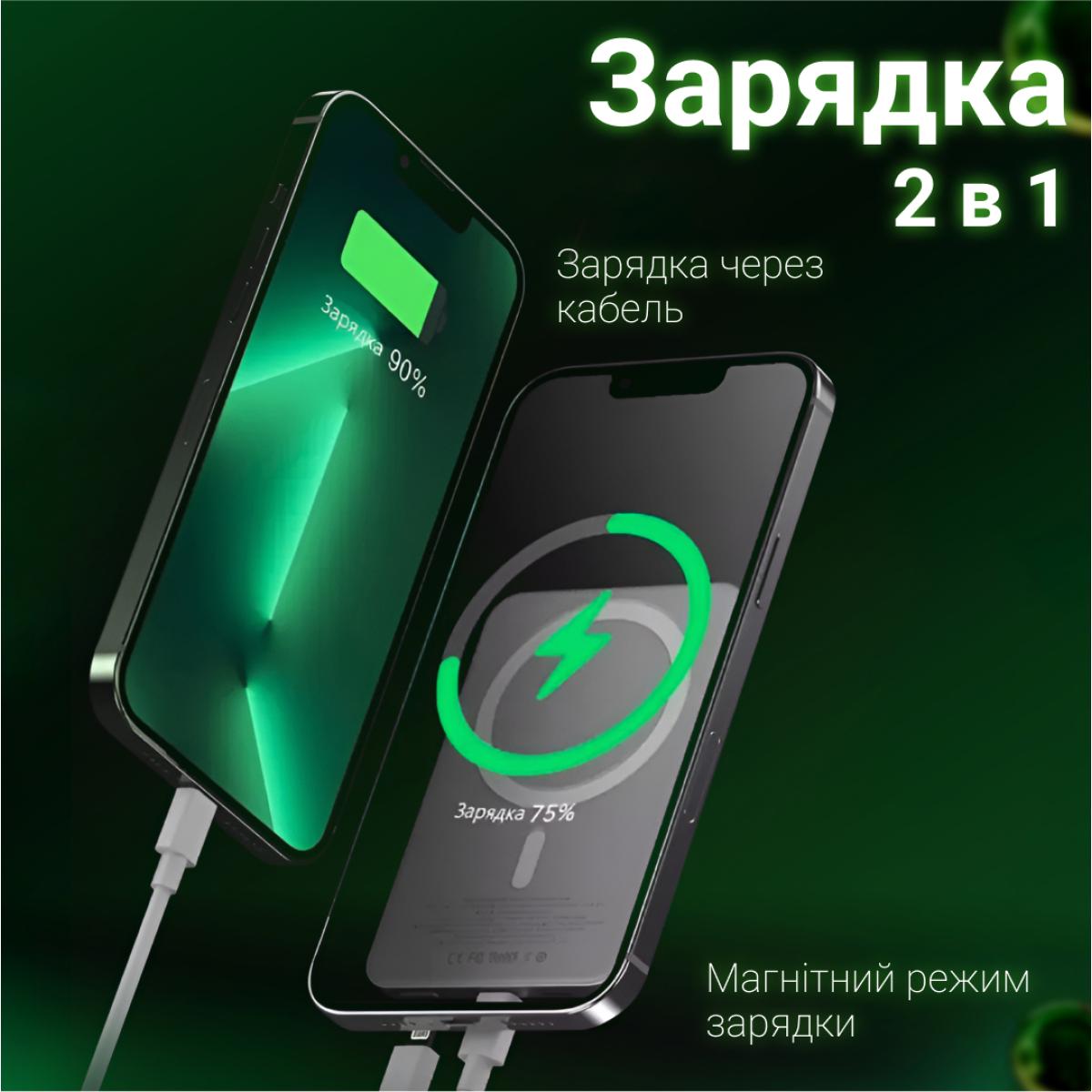 Повербанк 5000 mAh з бездротовою зарядкою USB-C/USB-A (20973064) - фото 4