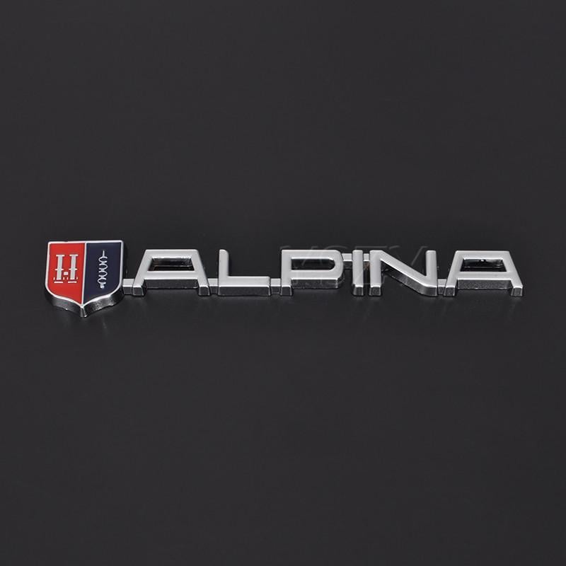 Эмблема ALPINA на крышку багажника BMW 13,3х2,4 см металл Хром глянцевый (1676111575)
