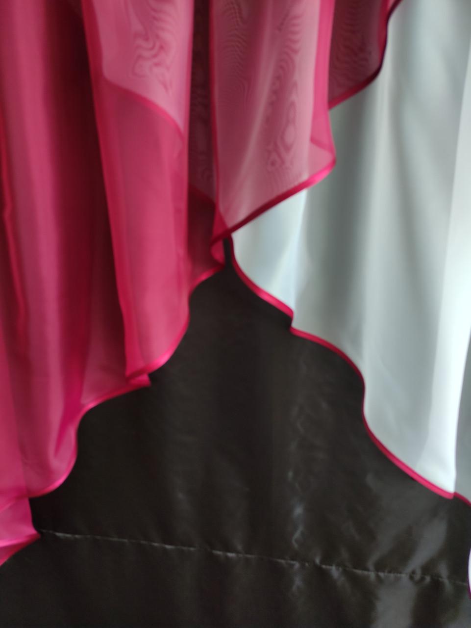 Занавеска шифоновая 300х170 см Белый с бордовым (уш-01бордо) - фото 2 Занавеска шифоновая 300х170 см Белый с бордовым (уш-01бордо) - фото 2