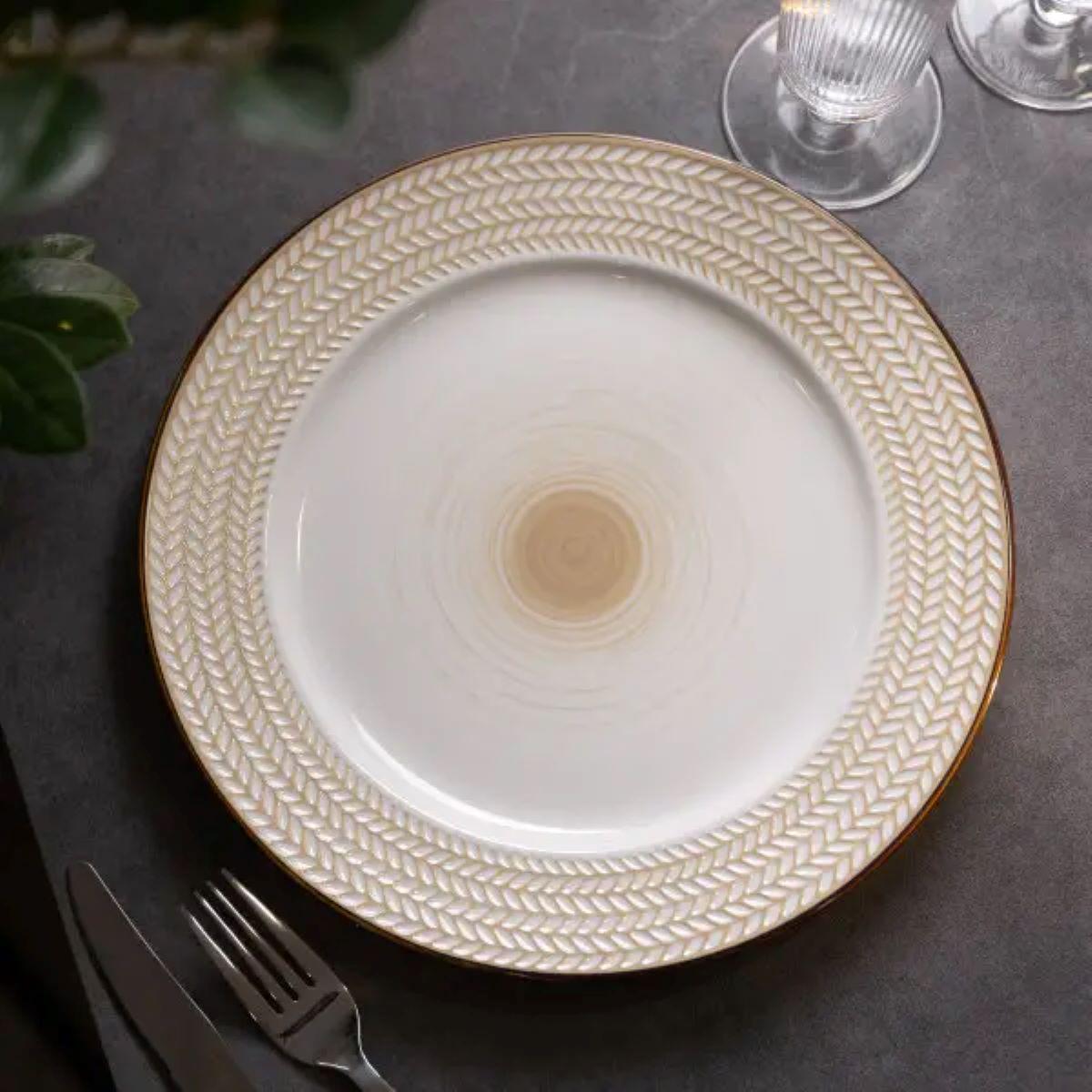 Тарілка сервірувальна плоска керамічна 26 см (4650) - фото 6 Тарілка сервірувальна плоска керамічна 26 см (4650) - фото 6