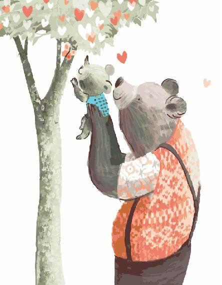 Картина по номерам Brushme Медведь и медвежонок 40х50 см (GX22678)