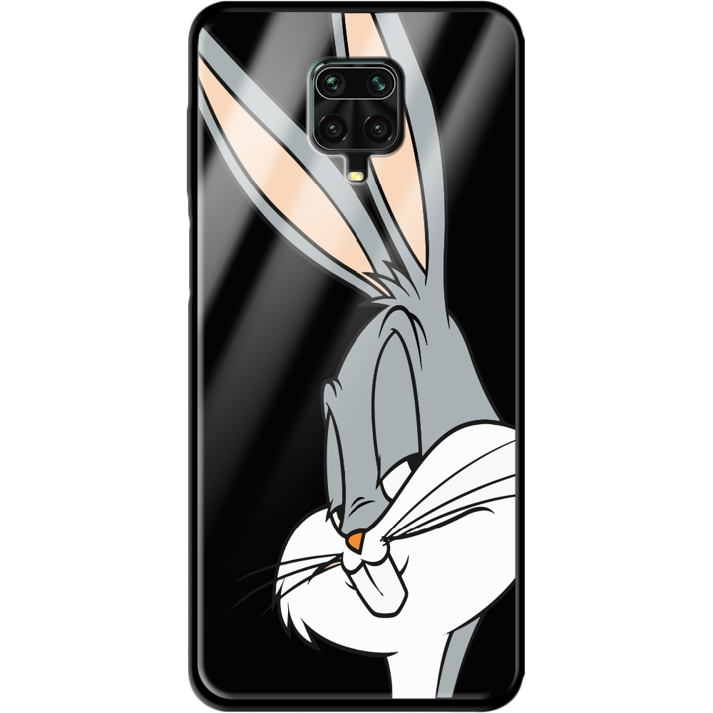 Чехол Boxface Xiaomi Redmi Note 9S Lucky Rabbit Черный силикон со стеклом (39475-bk81-40098)