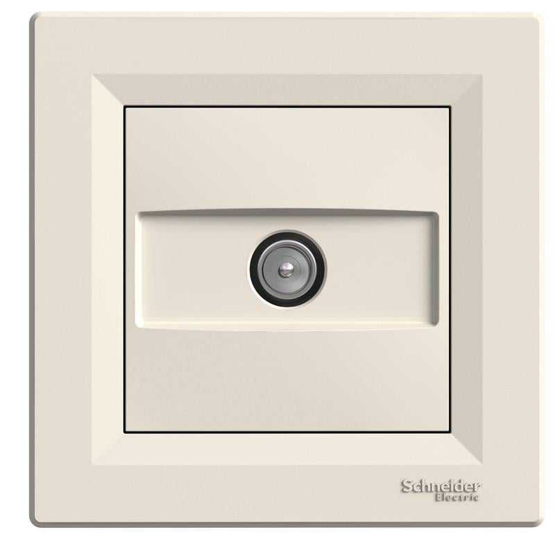Розетка проходная Schneider Electric Asfora ABS TV 4dB с рамкой Слоновая кость (EPH3200223)