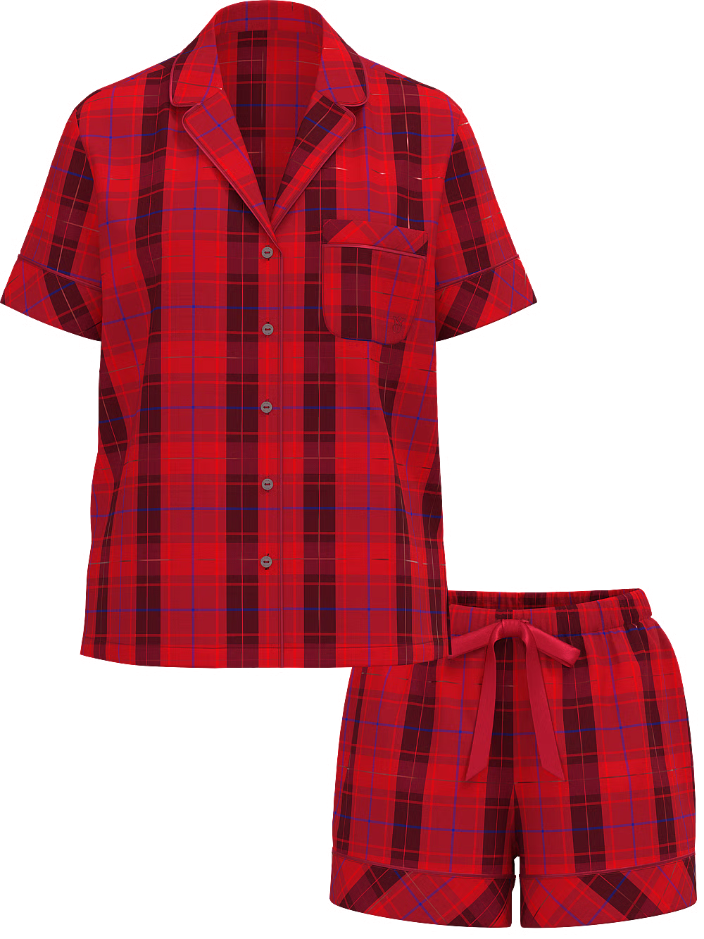 Піжама жіноча Victoria's Secret Flannel Short Pajama Set фланелева XS Червоний у клітинку (24586316) - фото 3 Піжама жіноча Victoria's Secret Flannel Short Pajama Set фланелева XS Червоний у клітинку (24586316) - фото 3