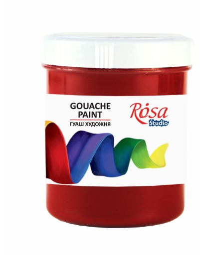 Краска гуашевая ROSA Studio 100 мл Красный темный