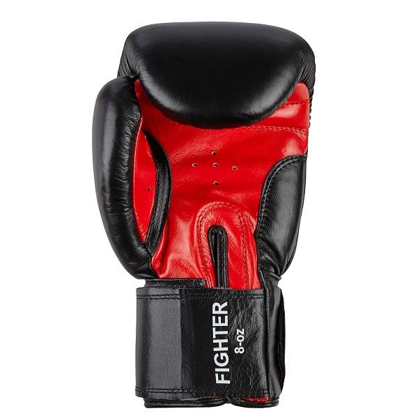 Рукавички боксерські Benlee FIGHTER 14oz шкіра Чорно-червоний - фото 2