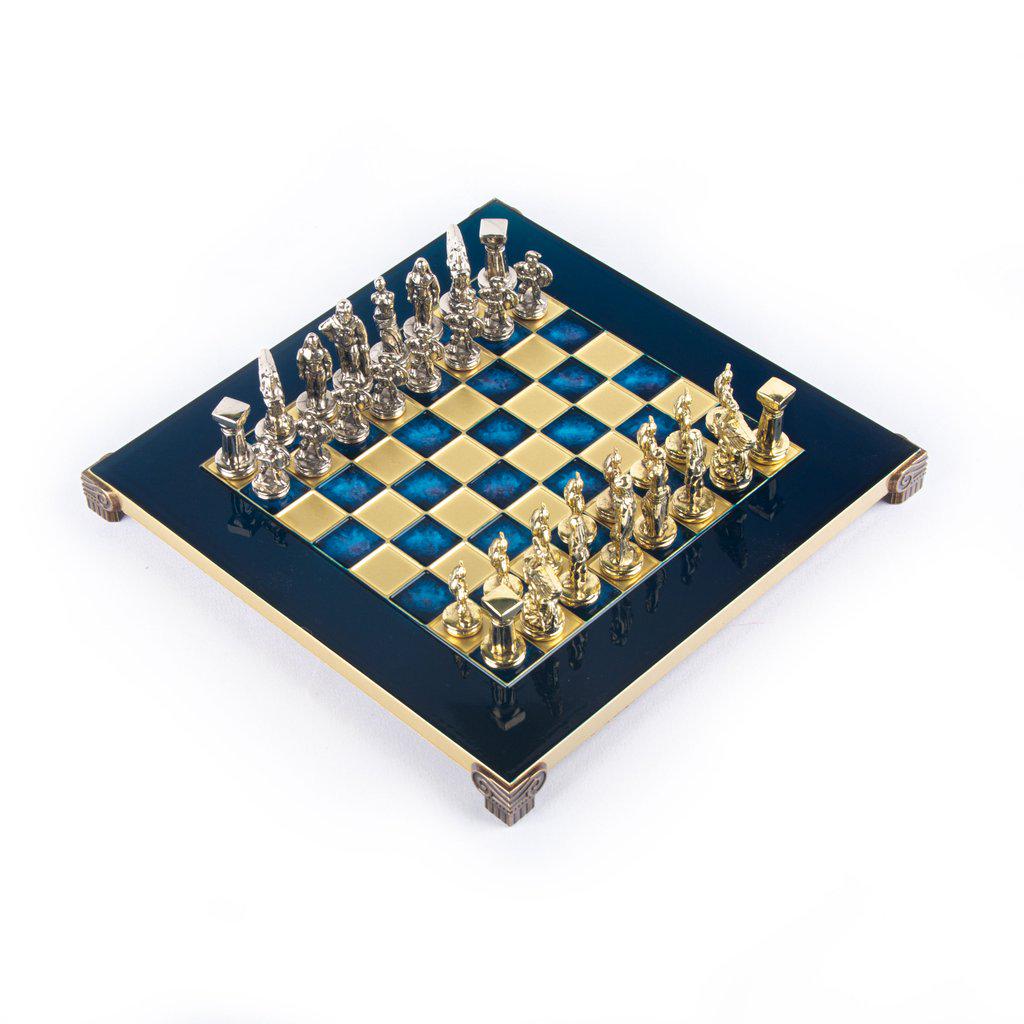Шахматы эксклюзивные Manopoulos Спартанский воин 28х28 см (S16BLU)