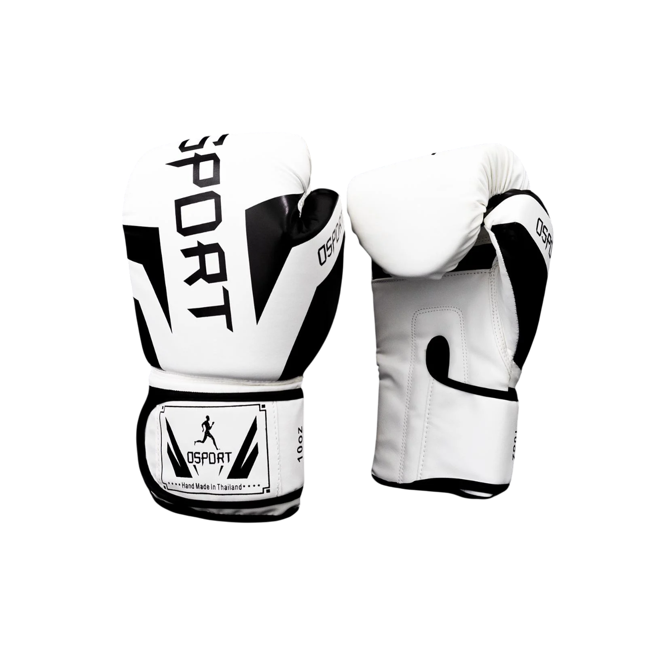 Боксерські рукавички OSPORT BO-5698 на липучці шкіра PU 12 oz Білий (20699)