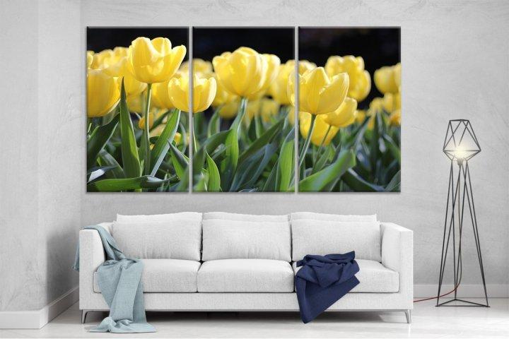 Картина модульная на холсте DK Желтые тюльпаны 159x99 см (XL54)