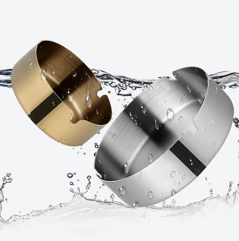 Попільниця настільна з нержавіючої сталі 8х3 см Сріблястий (27086322) - фото 7