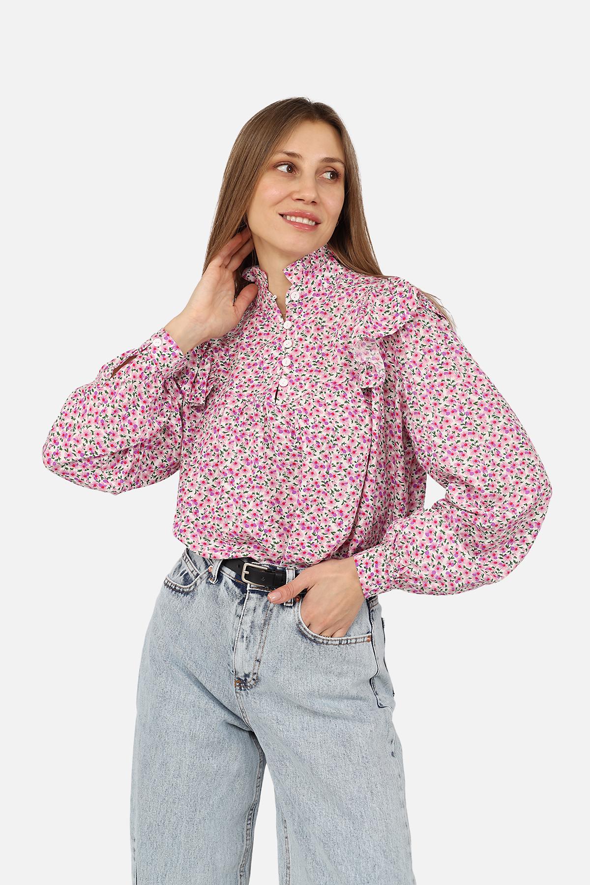 Блуза женская ЦБ-00270131 р. 42 Розовый (SKT001045601) - фото 3 Блуза женская ЦБ-00270131 р. 42 Розовый (SKT001045601) - фото 3