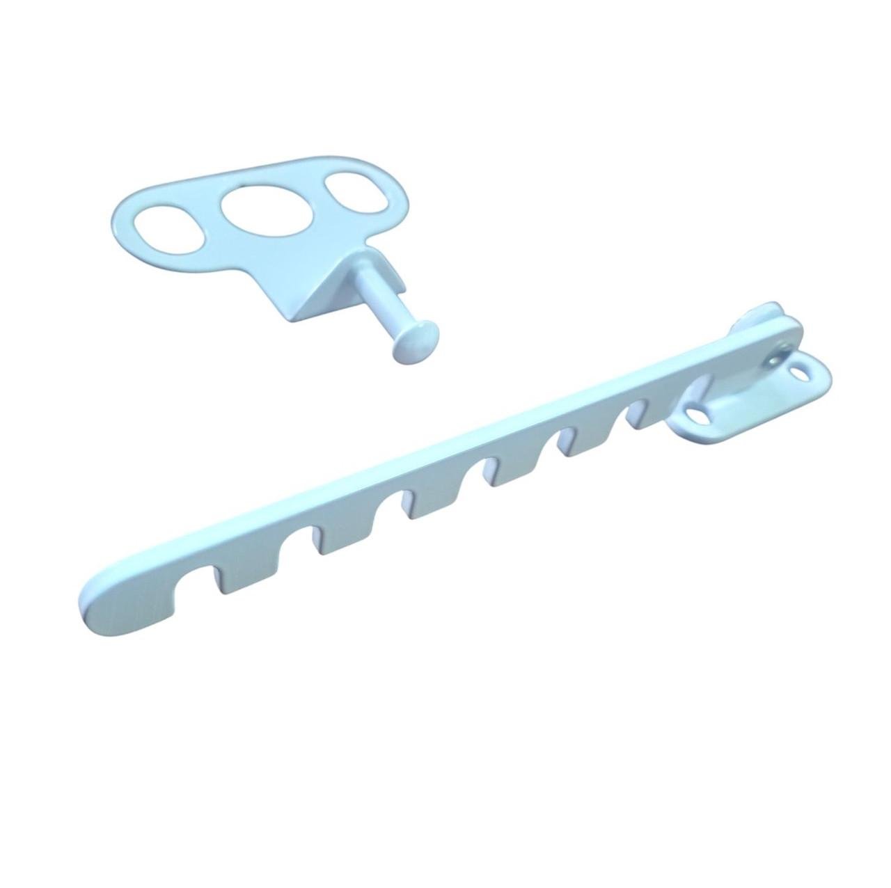 Гребенка ограничитель открывания откидывания створки пластикового окна под ручку металл 7 положений фиксации (ПР7)