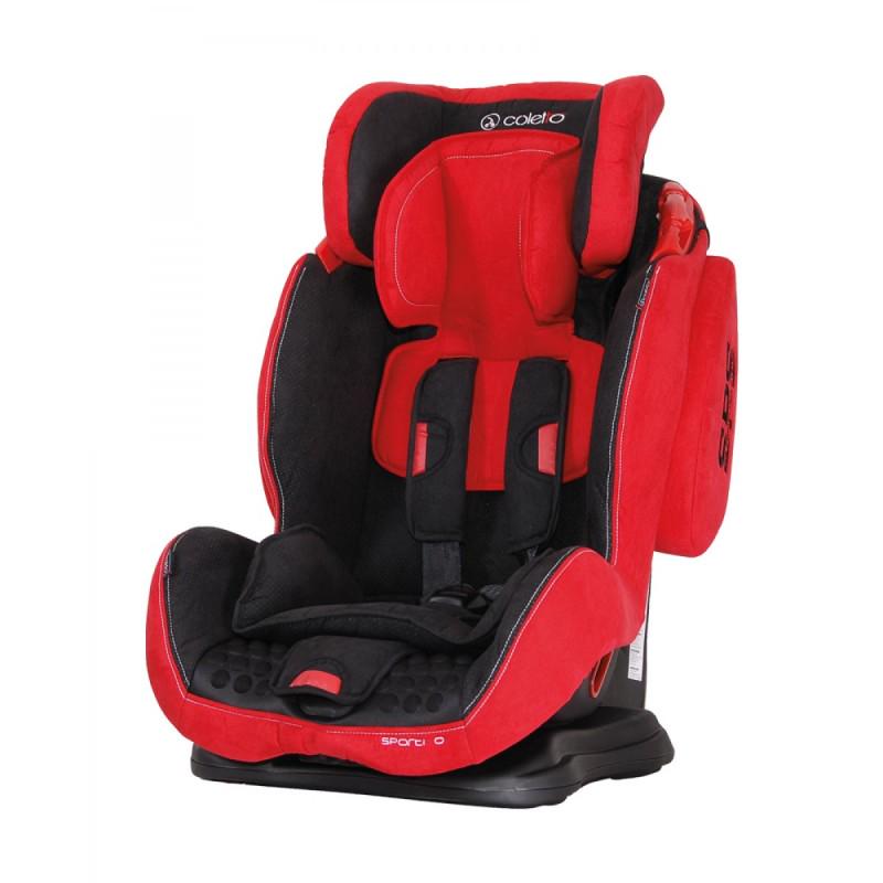 Автокресло Coletto Sportivo 1-2-3 группа 9-36 кг с системой Isofix и SPS Красный (Sportivo)