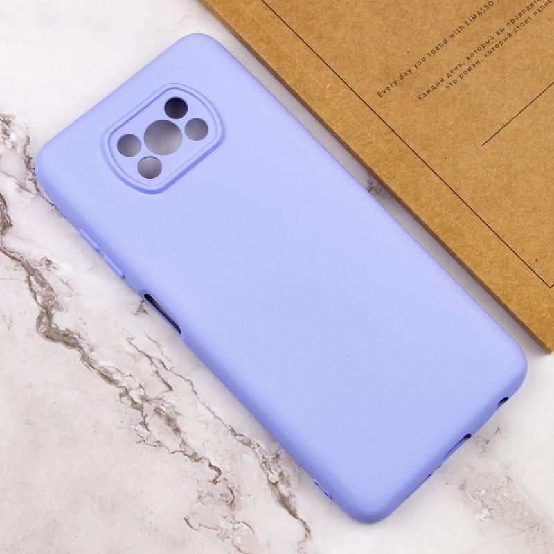 Противоударный чехол Silicone Cover Lakshmi Full Camera (AAA) для Xiaomi Poco X3 NFC / Poco X3 Pro  СИРЕНЕВЫЙ / DASHEEN - фото 3