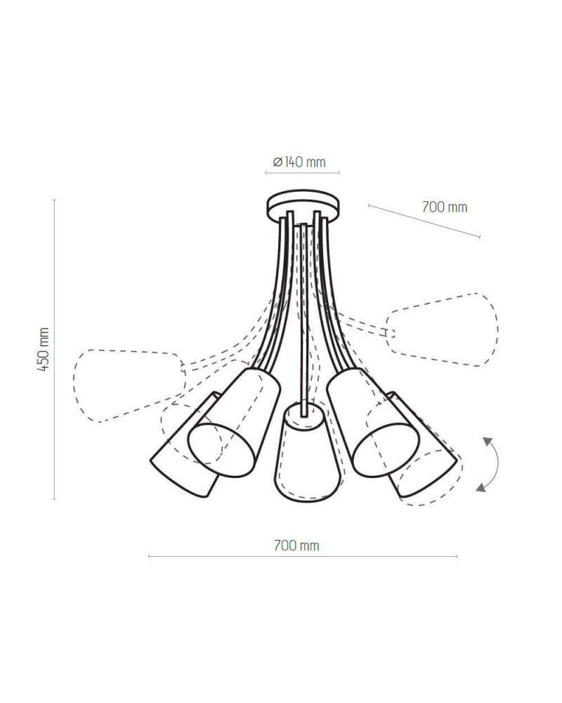 Люстра TK Lighting Wire silver (3242) - фото 3