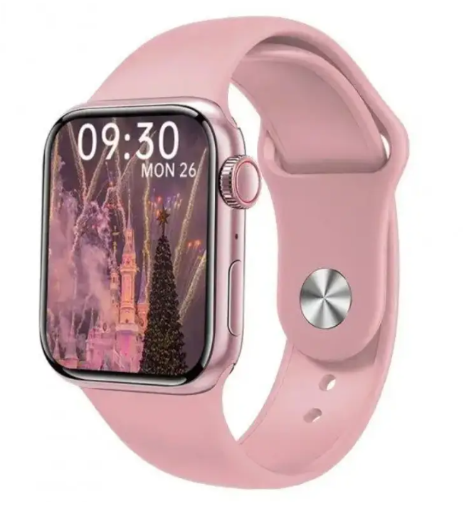 Часы умные Smart Watch GS8 Mini с магнитной зарядкой и функцией звонка 41 мм Розовый